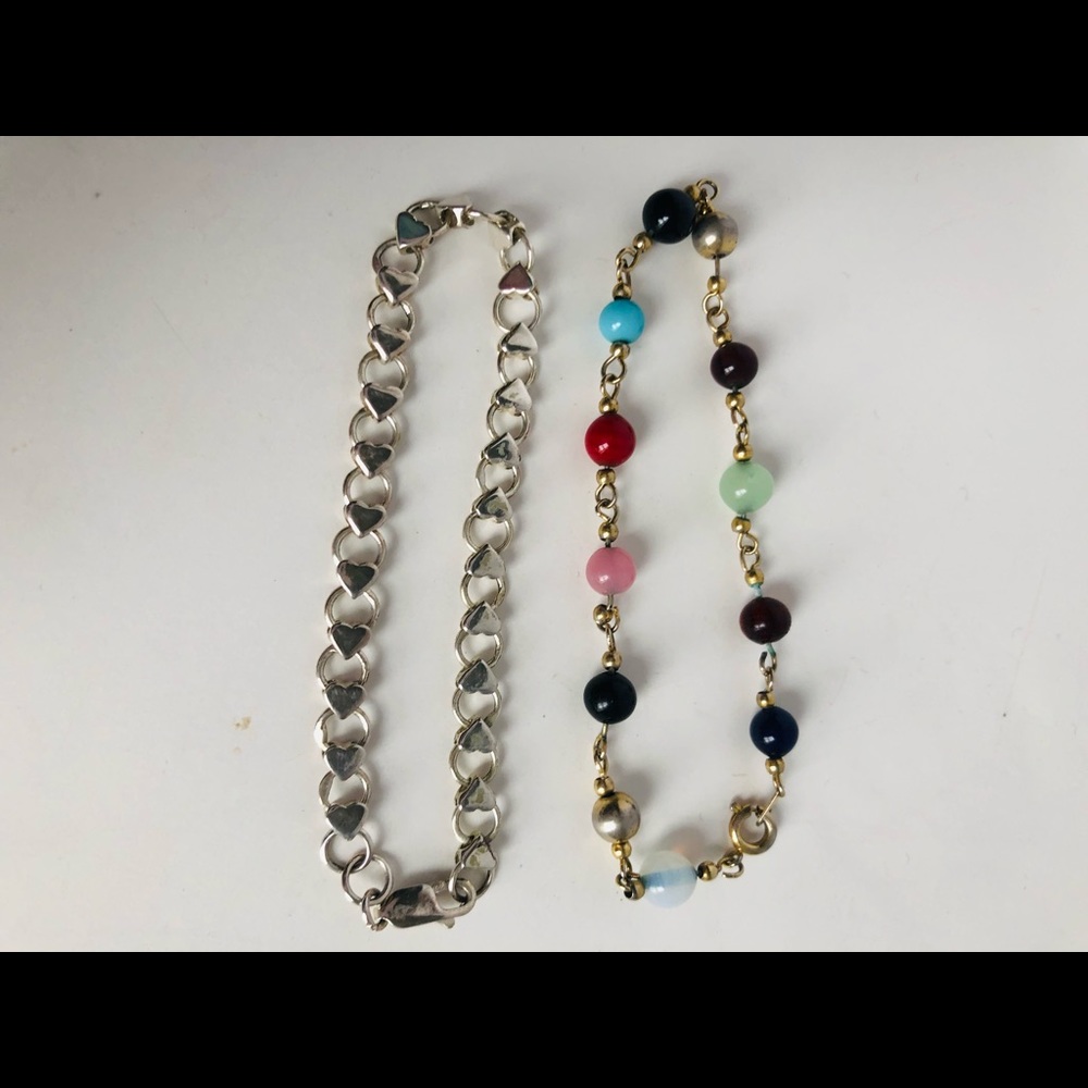 SALE $15 1 Beaded and 1 Sterling Silver Bracelet - Picture 2 of 7